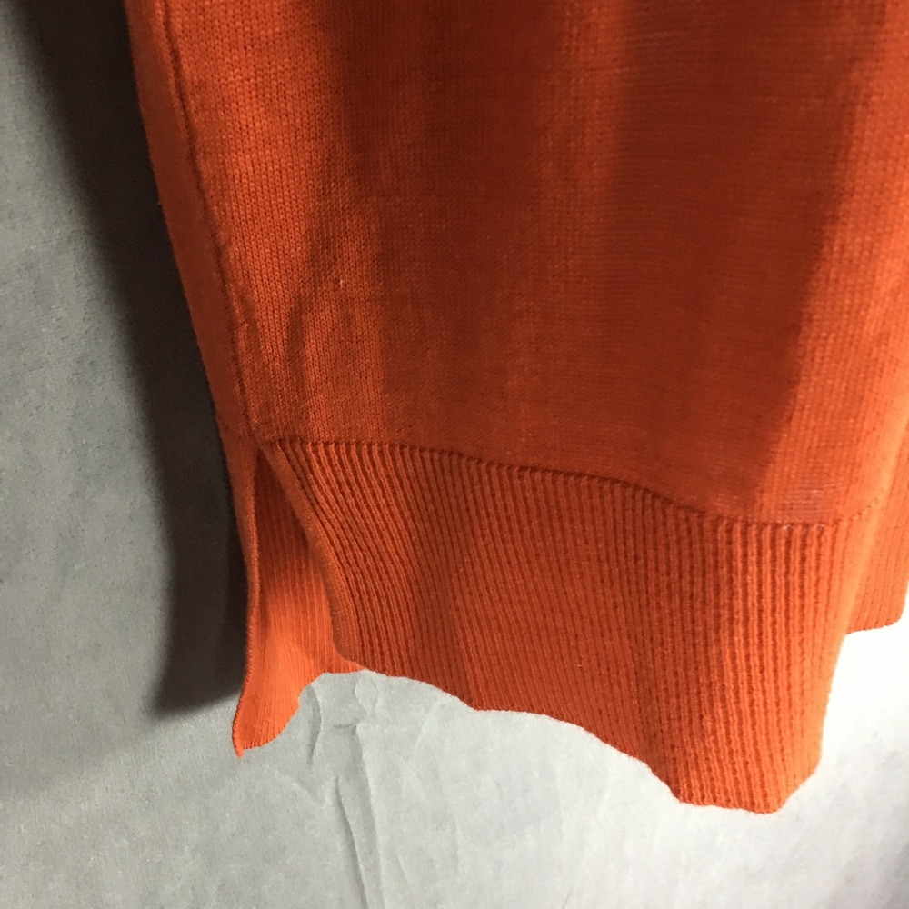 NEW Max Studio Linen Blend Knit Tunic Top Sz L Orange Short Sleeve Lagenlook - Picture 13 of 15
